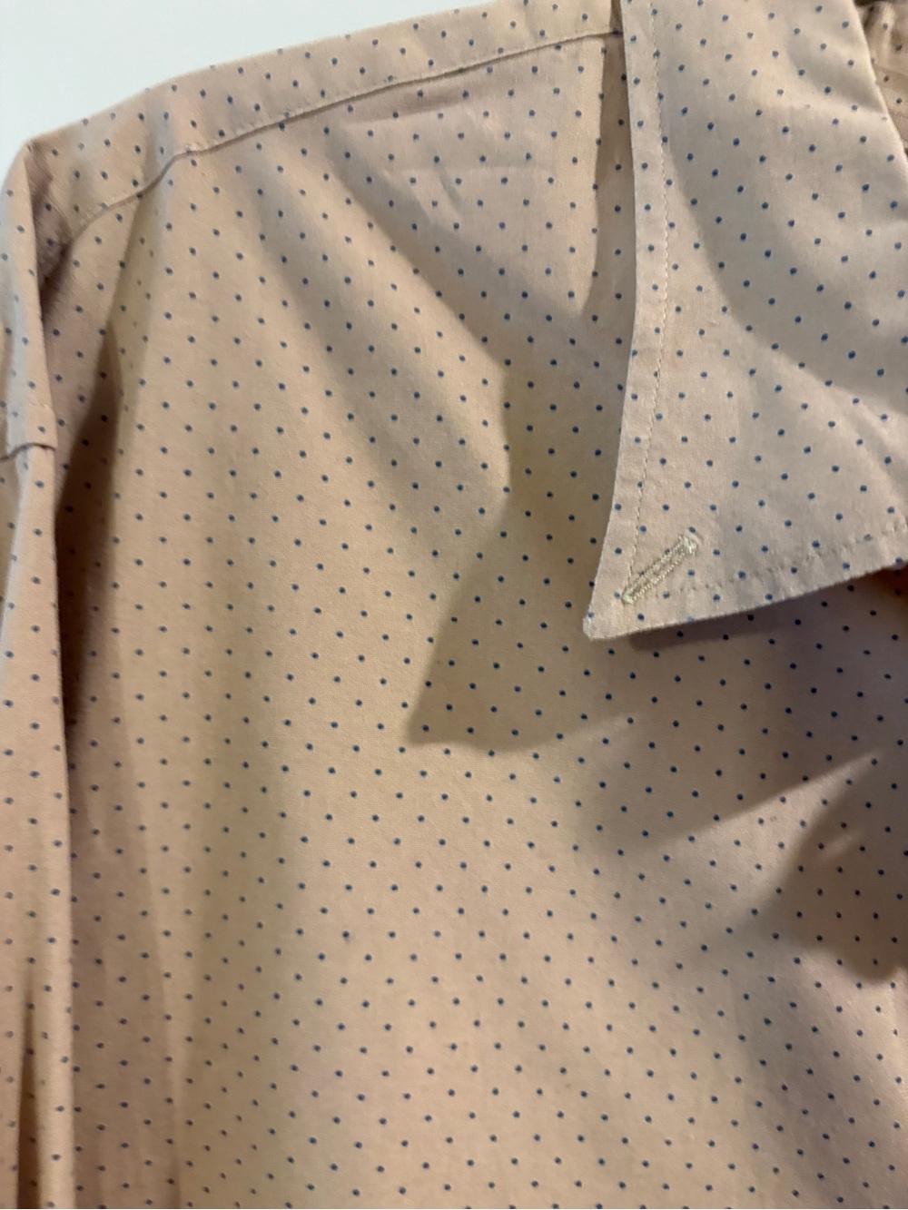 J.Crew Secret Wash Slim Shirt Men’s XL Tan Dots Stretch Button Down - Picture 7 of 13